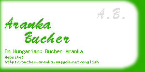 aranka bucher business card